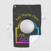 Persoonlijke Live Love Golf Towel Golfhanddoek (Insitu)