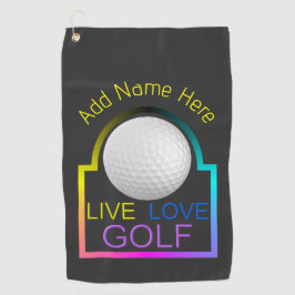 Persoonlijke Live Love Golf Towel Golfhanddoek