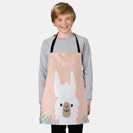 Persoonlijke Llama Kinder Apron Schort (Gedragen)