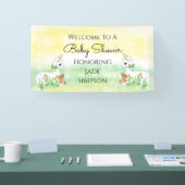 Persoonlijke Llama Thema Baby Shower  Spandoek (Beurs)