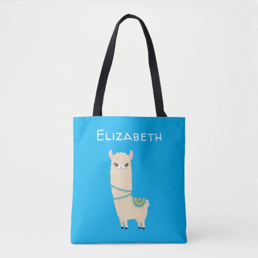 Persoonlijke Llama Tote Bag (Voorkant)