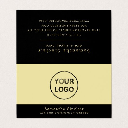 Persoonlijke Logo - Dubbele loyaliteit Visitekaartje (Buitenkant ongevouwen)