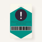 Persoonlijke Logo en foto-ID-kaart van werknemer Badge (Achterkant)