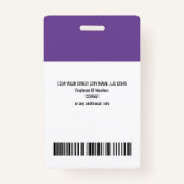 Persoonlijke Logo en foto-ID van het ziekenhuis Badge (Achterkant)