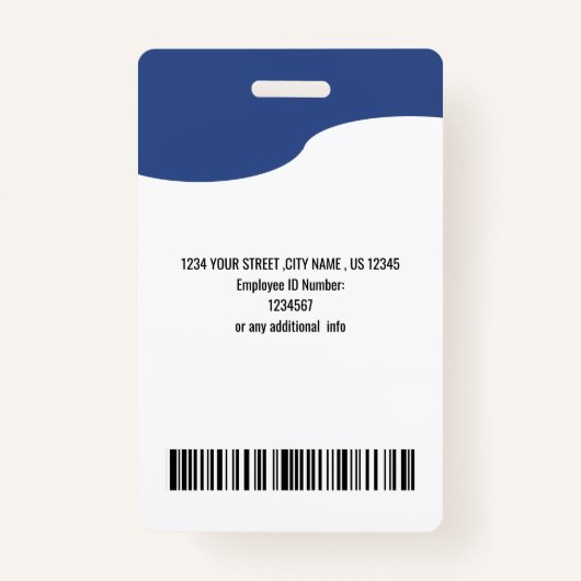 Persoonlijke Logo en foto-ID van het ziekenhuis Badge (Achterkant)