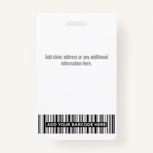 Persoonlijke Logo en foto-ID van het ziekenhuis Badge (Achterkant)