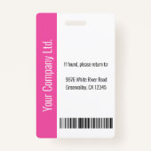 Persoonlijke Logo en foto-ID van het ziekenhuis Badge (Achterkant)