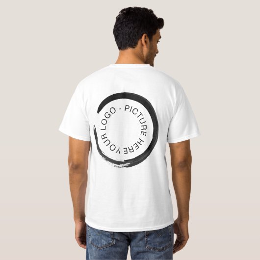 Persoonlijke logo- en QR-code T-shirt (Achterkant volledig)