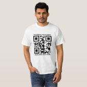Persoonlijke logo- en QR-code T-shirt (Voorkant volledig)