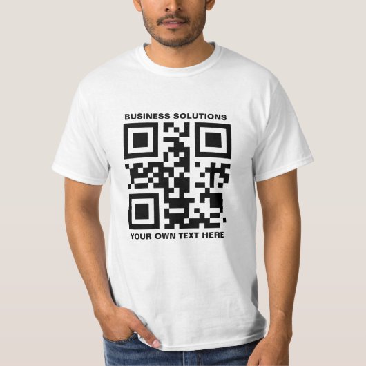 Persoonlijke logo- en QR-code T-shirt (Voorkant)