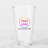 Persoonlijke Logo en Tekst Bierglazen Glas (Voorkant)