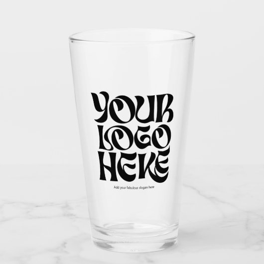 Persoonlijke Logo en Tekst Bierglazen Glas (Voorkant)
