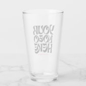 Persoonlijke Logo en Tekst Bierglazen Glas (Achterkant)