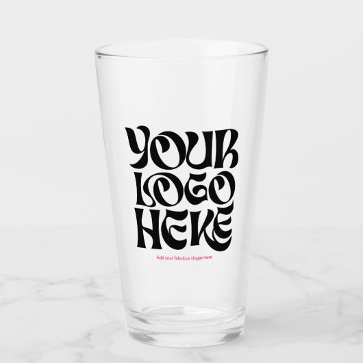 Persoonlijke Logo en Tekst Bierglazen Glas (Voorkant)