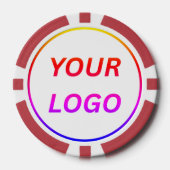 Persoonlijke Logo en Tekst Cool Rode Pokerfiches Poker Chips (Voorkant)