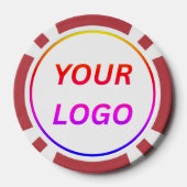 Persoonlijke Logo en Tekst Cool Rode Pokerfiches Poker Chips (Achterkant)