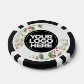 Persoonlijke Logo en Tekst Hulstbes Kerstmis Poker Chips (Enkel)