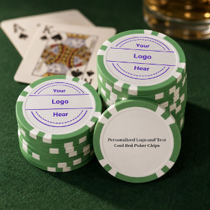 Persoonlijke Logo en Tekst Koele Rode Pokerfiches Poker Chips
