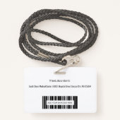 Persoonlijke Logo foto-ID van medisch medewerker Badge (Achterkant met draagriem)