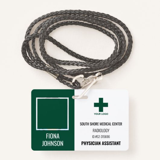 Persoonlijke Logo foto-ID van medisch medewerker Badge (Voorkant met draagriem)