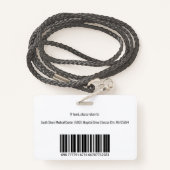 Persoonlijke Logo foto-ID van medisch medewerker Badge (Achterkant met draagriem)