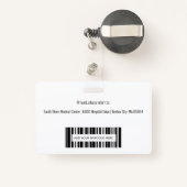 Persoonlijke Logo foto-ID van medisch medewerker Badge (Achterkant met intrekbare)