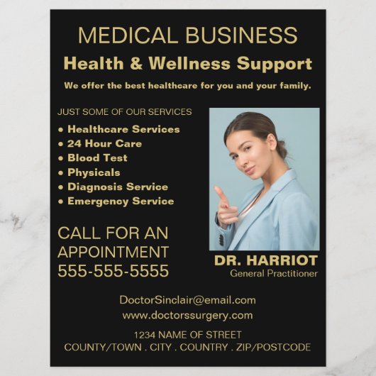 Persoonlijke Logo, huisarts, verpleegster Flyer (Voorkant)