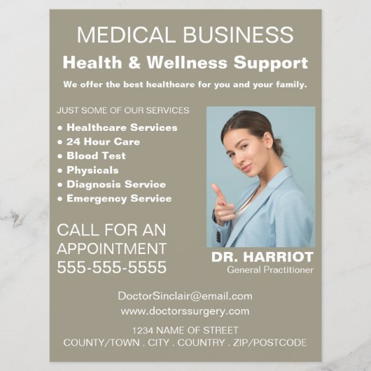 Persoonlijke Logo, huisarts, verpleegster Flyer (Voorkant)