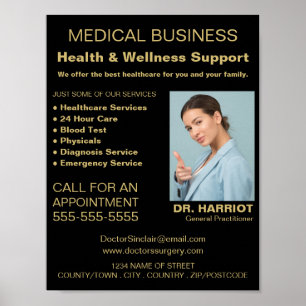Persoonlijke Logo, huisarts, verpleegster Poster