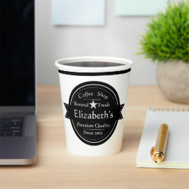 Persoonlijke logo koffiezaak koffie papieren beker