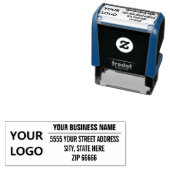 Persoonlijke Logo Naam Adres Zelfinkend stempel (In situ)