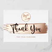 Persoonlijke Logo QR Code Bedankkortingkaart Folie Feestdagenkaart (Voorkant)