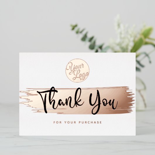Persoonlijke Logo QR Code Korting Dank U Kaart (Staand Voorkant)