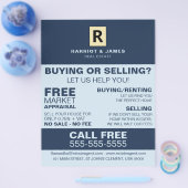 Persoonlijke Logo, Realtor, Estate Agent Flyer (Enkel)