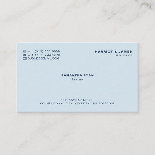 Persoonlijke Logo, Realtor, Estate Agent Visitekaartje (Voorkant)