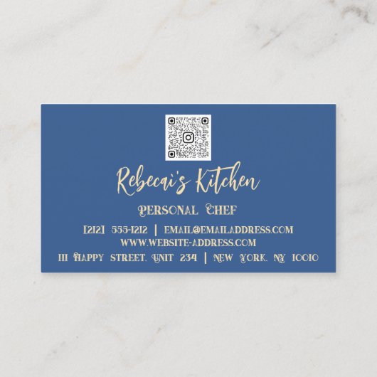 Persoonlijke Logo voor restaurants die in restaura Visitekaartje (Achterkant)