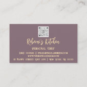 Persoonlijke Logo voor restaurants die in restaura Visitekaartje (Achterkant)