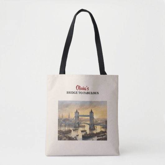 Persoonlijke London Tower Bridge Schouder Tote Tas (Voorkant)