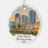 Persoonlijke Long Beach Versiering Aangepast Calif Keramisch Ornament (Links)