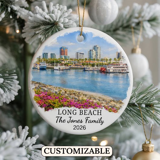 Persoonlijke Long Beach Versiering Aangepast Calif Keramisch Ornament