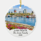 Persoonlijke Long Beach Versiering Aangepast Calif Keramisch Ornament (Voorkant)