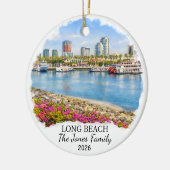 Persoonlijke Long Beach Versiering Aangepast Calif Keramisch Ornament (Links)