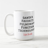 Persoonlijke longfunctieanalist van de Kerstman Koffiemok (Links)