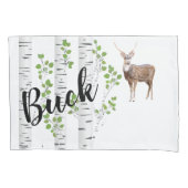 Persoonlijke loods Hoesjes Deer Doe Buck Woodland  Kussensloop (Voorkant-Links)