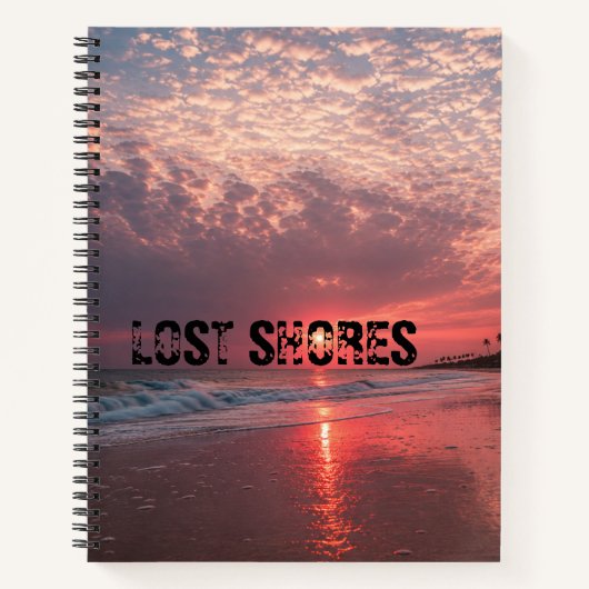 Persoonlijke Lost Shores Beach Sunrise Notitieboek (Voorkant)