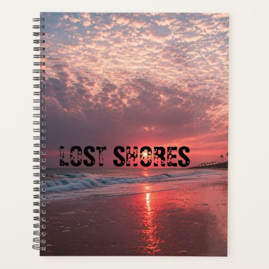 Persoonlijke Lost Shores Beach Zonsopgang Planner (Voorkant)