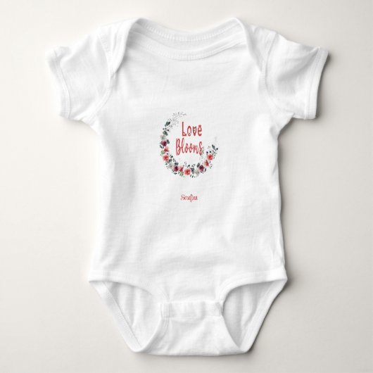 Persoonlijke Love Blooms Romper (Voorkant)