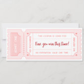 Persoonlijke Love Coupons – Pastel Roze Valentijn Kaart (Voorkant)