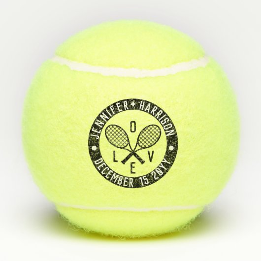 Persoonlijke Love Tennis Rackets Tennisballen (Achterkant)