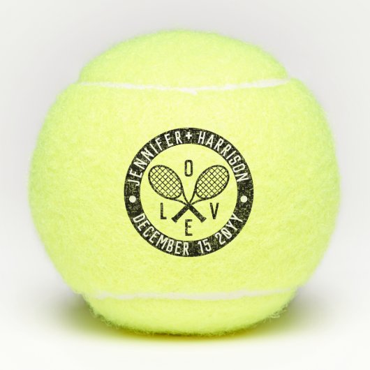 Persoonlijke Love Tennis Rackets Tennisballen (Voorkant)